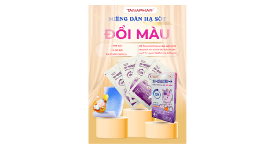 Miếng dán hạ sốt đổi màu Cooltana