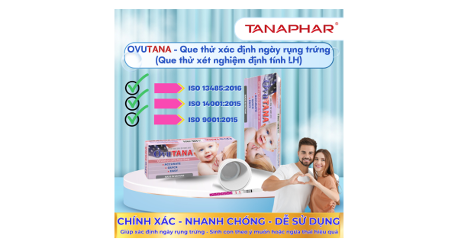 OvuTANA – Que thử xác định ngày rụng trứng (Que thử xét nghiệm định tính LH)