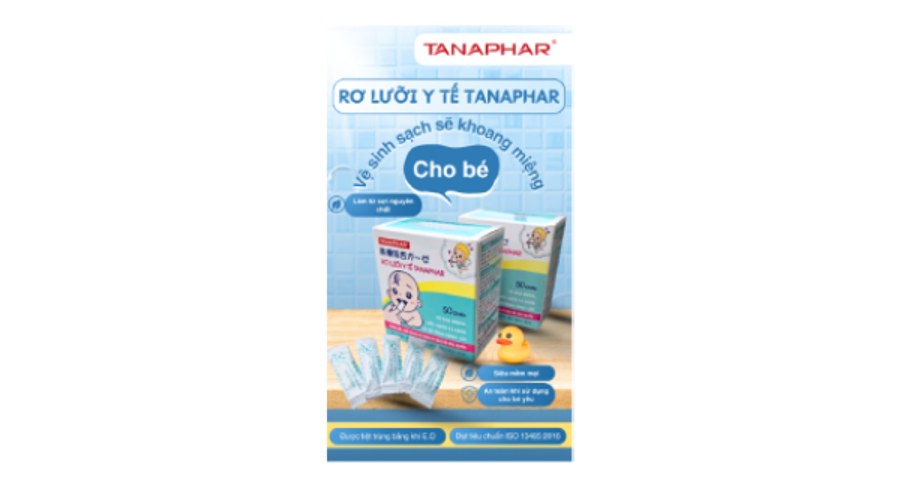 Rơ lưỡi y tế Tanaphar giúp vệ sinh sạch sẽ khoang miệng cho bé yêu