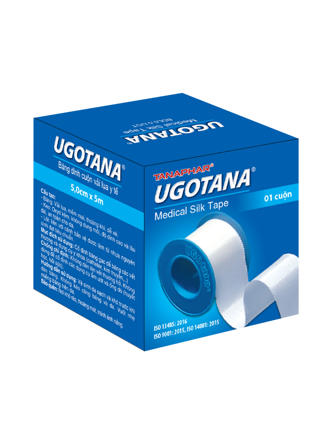 Combo 3 Cuộn Băng Dính Cuộn Vải Lụa Y Tế Ugotana Độ Dính Cao