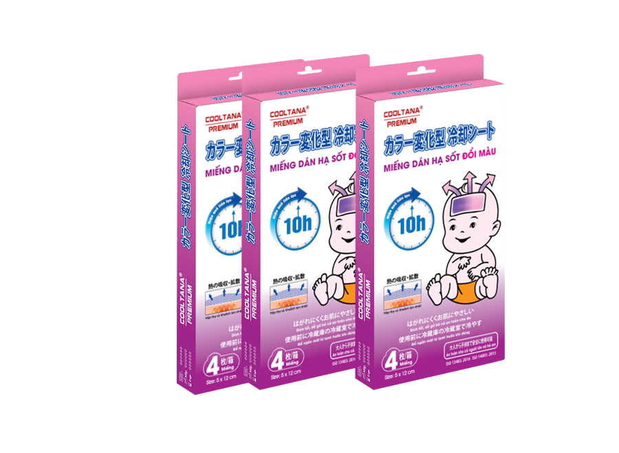 Miếng Dán Hạ Sốt Đổi Màu COOLTANA Premium