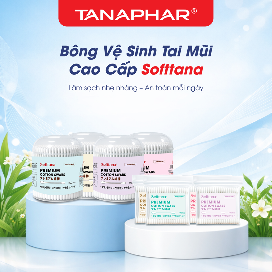 BÔNG VỆ SINH TAI MŨI SOFTTANA PREMIUM