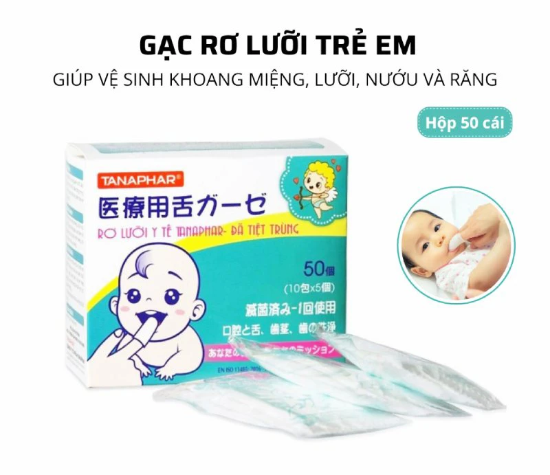 Rơ lưỡi y tế Tanaphar chính hãng, đã tiệt trùng, mềm mại an toàn cho bé 4
