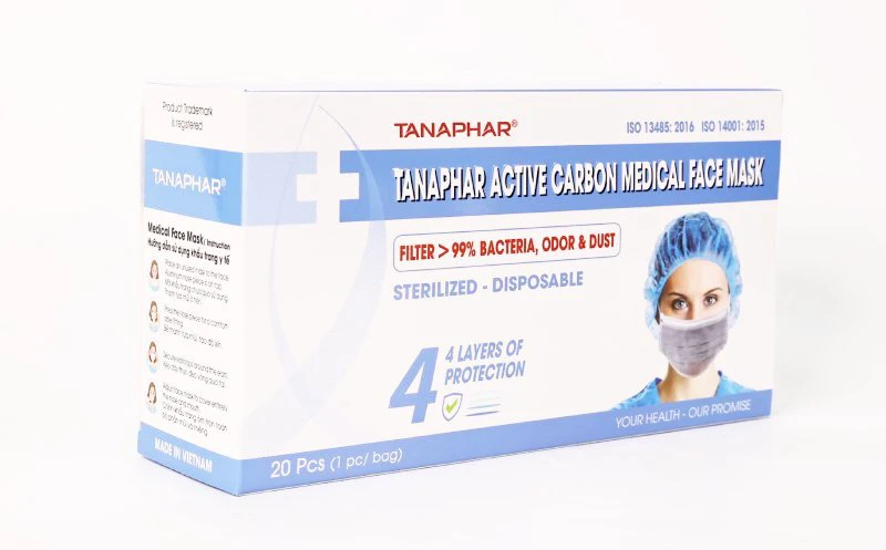 Khẩu trang y tế than hoạt tính TANAPHAR chính hãng, kháng khuẩn 1