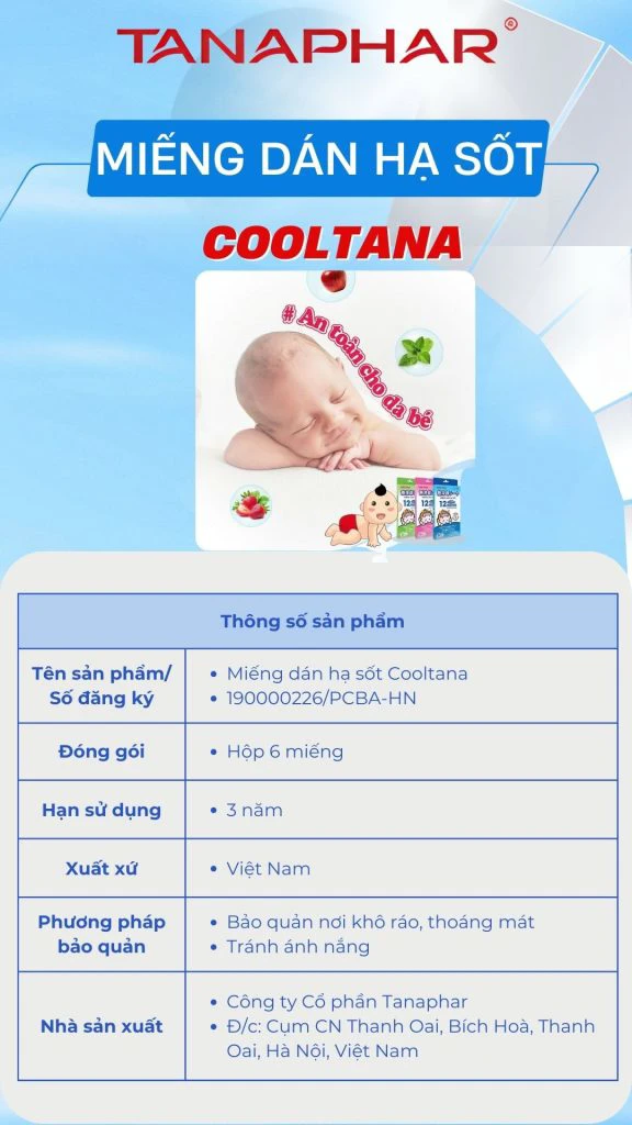 Miếng dán hạ sốt Cooltana- an toàn và hiệu quả cao 2
