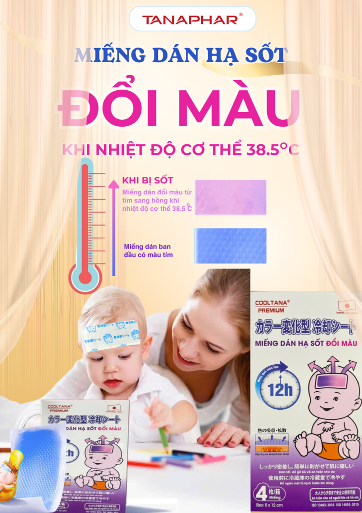 Miếng dán hạ sốt đổi màu Cooltana 3