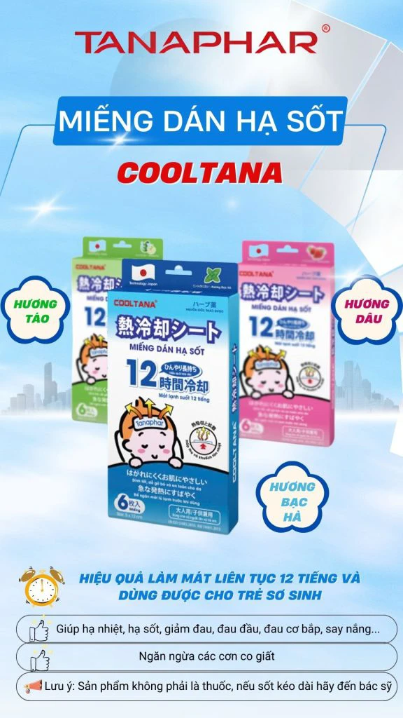 Miếng dán hạ sốt Cooltana- an toàn và hiệu quả cao 1
