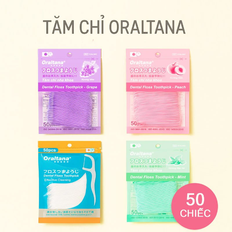 Tăm chỉ nha khoa Oraltana chính hãng giá tốt, túi 50 chiếc 1
