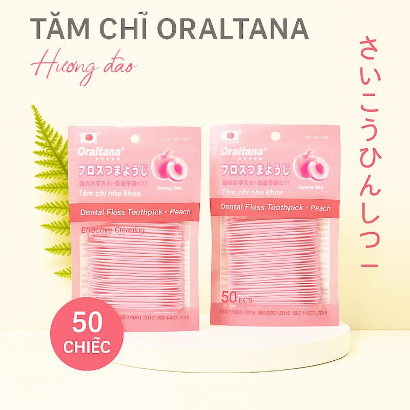 Tăm chỉ nha khoa Oraltana chính hãng giá tốt, túi 50 chiếc 3