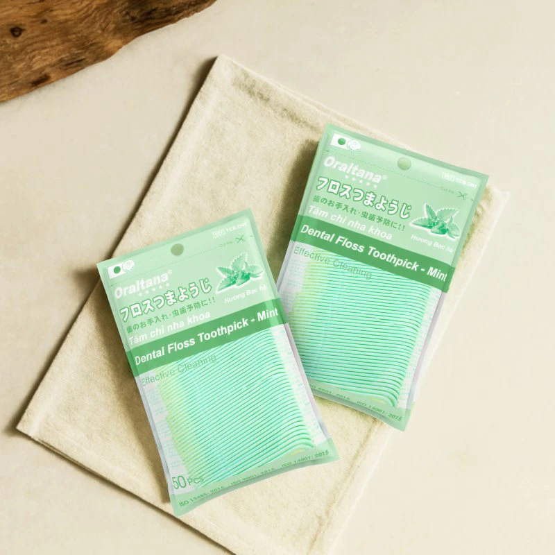 Tăm chỉ nha khoa Oraltana chính hãng giá tốt, túi 50 chiếc 4