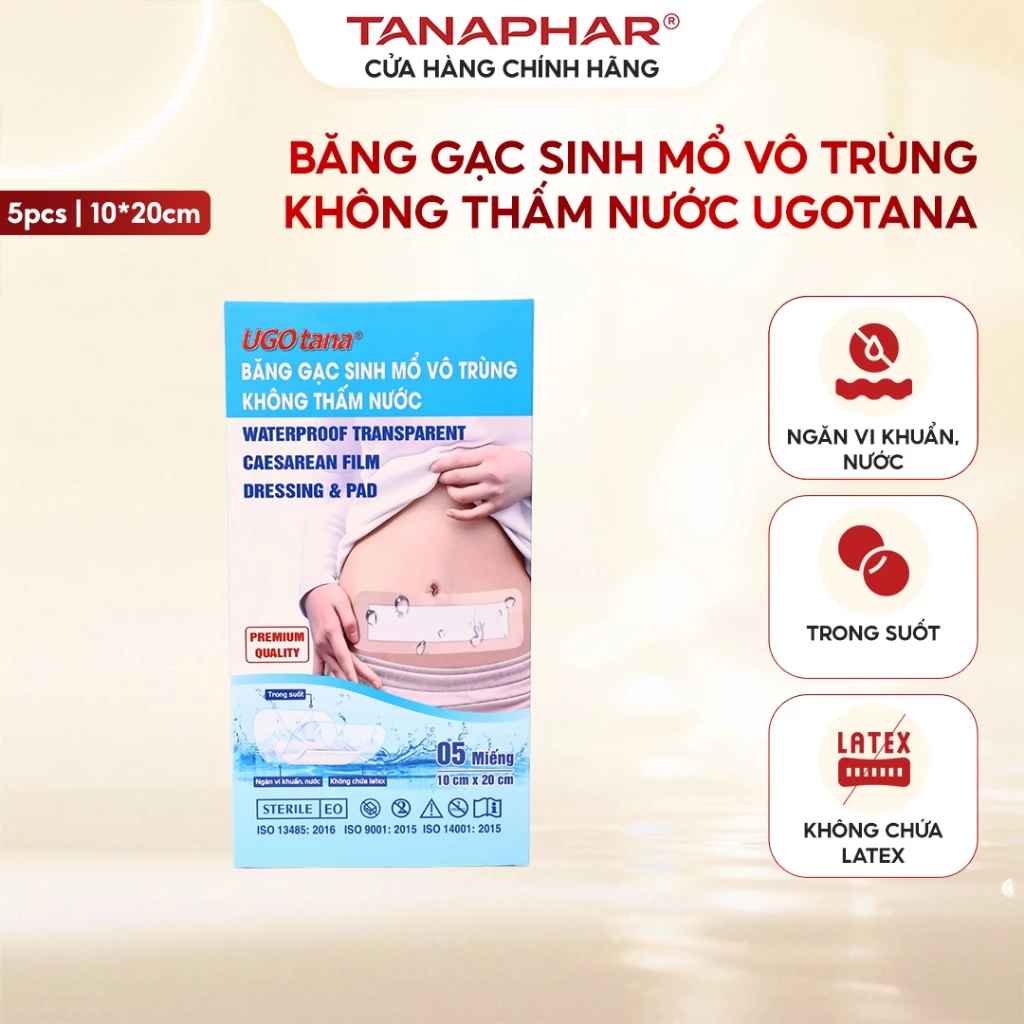 Băng gạc sinh mổ vô trùng không thấm nước  Ugotana BH245148