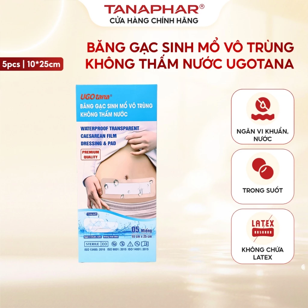Băng gạc sinh mổ vô trùng không thấm nước  Ugotana BH245148