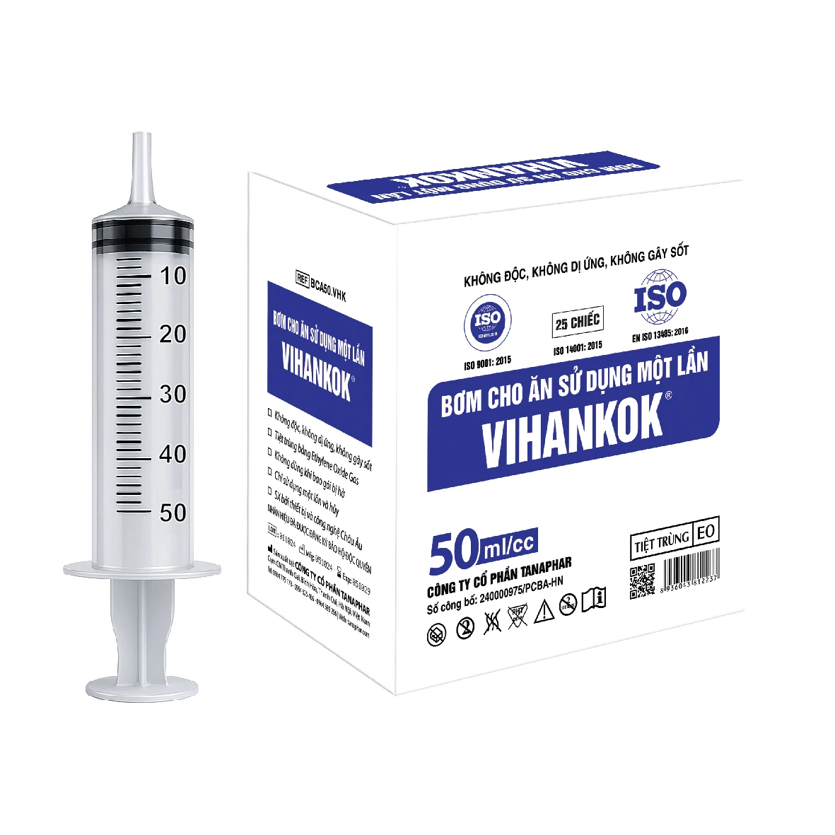 Bơm Tiêm Cho Ăn Sử Dụng Một Lần 50ml/cc VIHANKOK BH245191