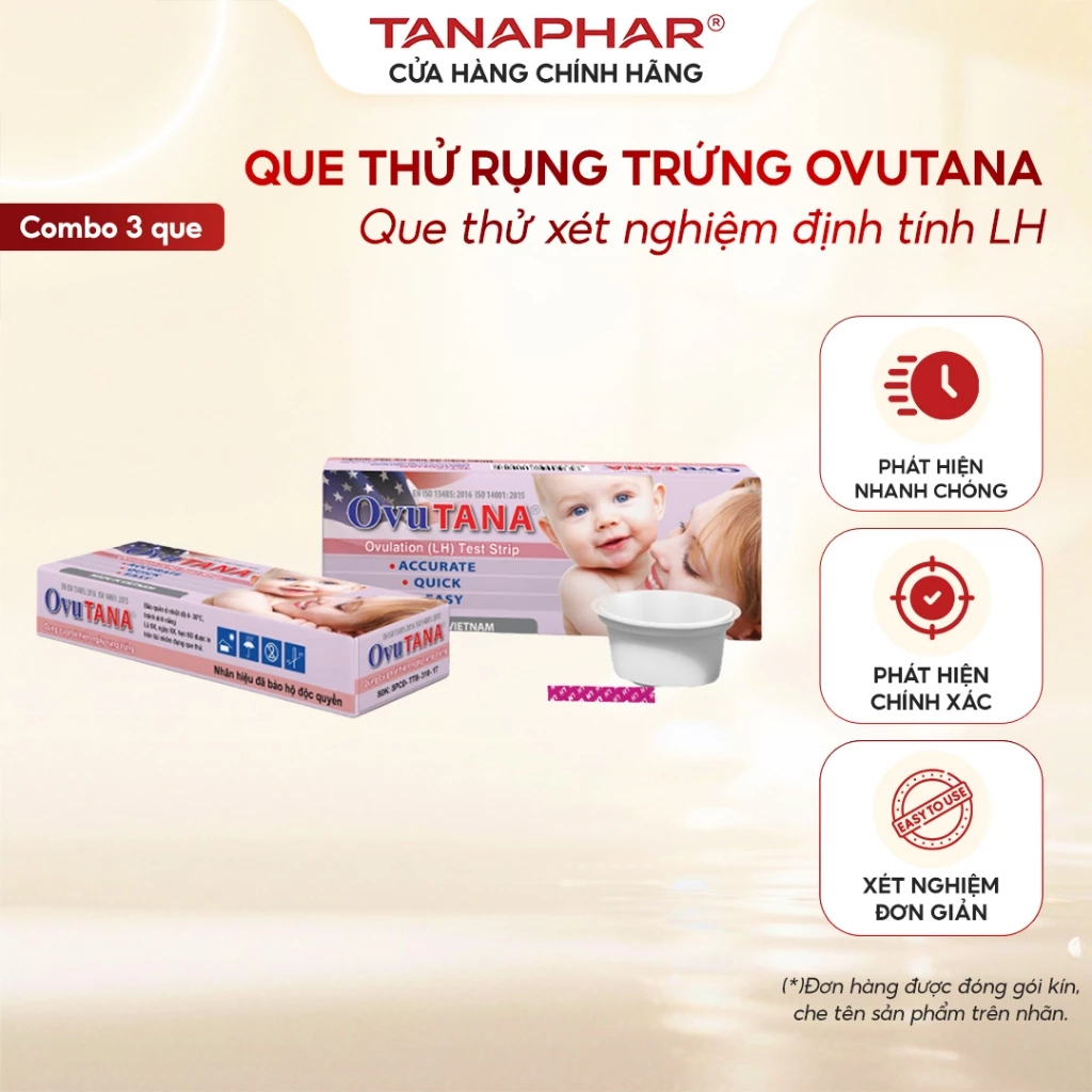 Combo 3 Que thử xét nghiệm định tính LH - OVUTANA BH245168