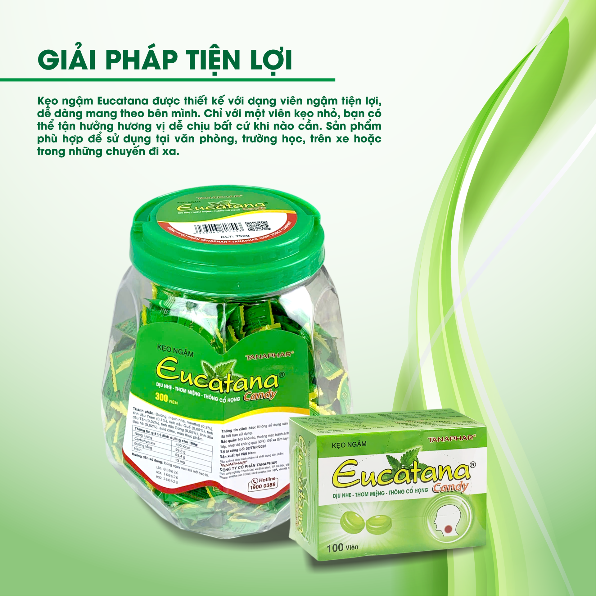 Kẹo Ngậm EUCATANA Hương Thảo Mộc Tự Nhiên, Dịu nhẹ, Thơm Miệng, Thông Cổ Họng, Phù Hợp Cho Cả Gia Đình BH246208 3