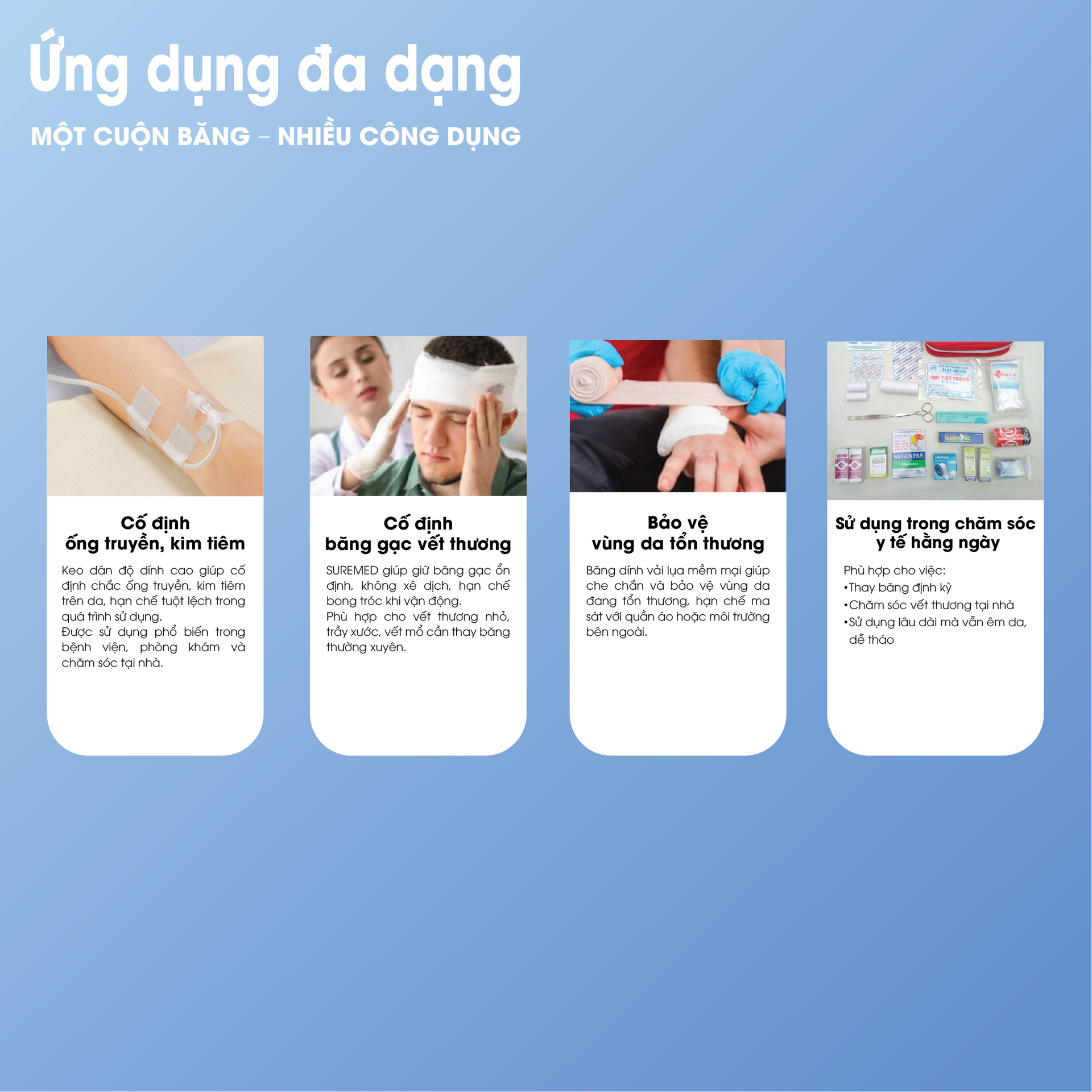 Băng Dính Cuộn Vải Lụa Y Tế Suremed BH245173 6