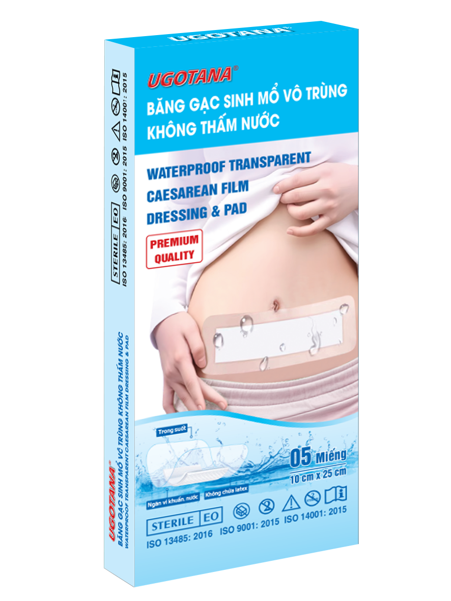 Băng gạc sinh mổ vô trùng không thấm nước Ugotana BH245148