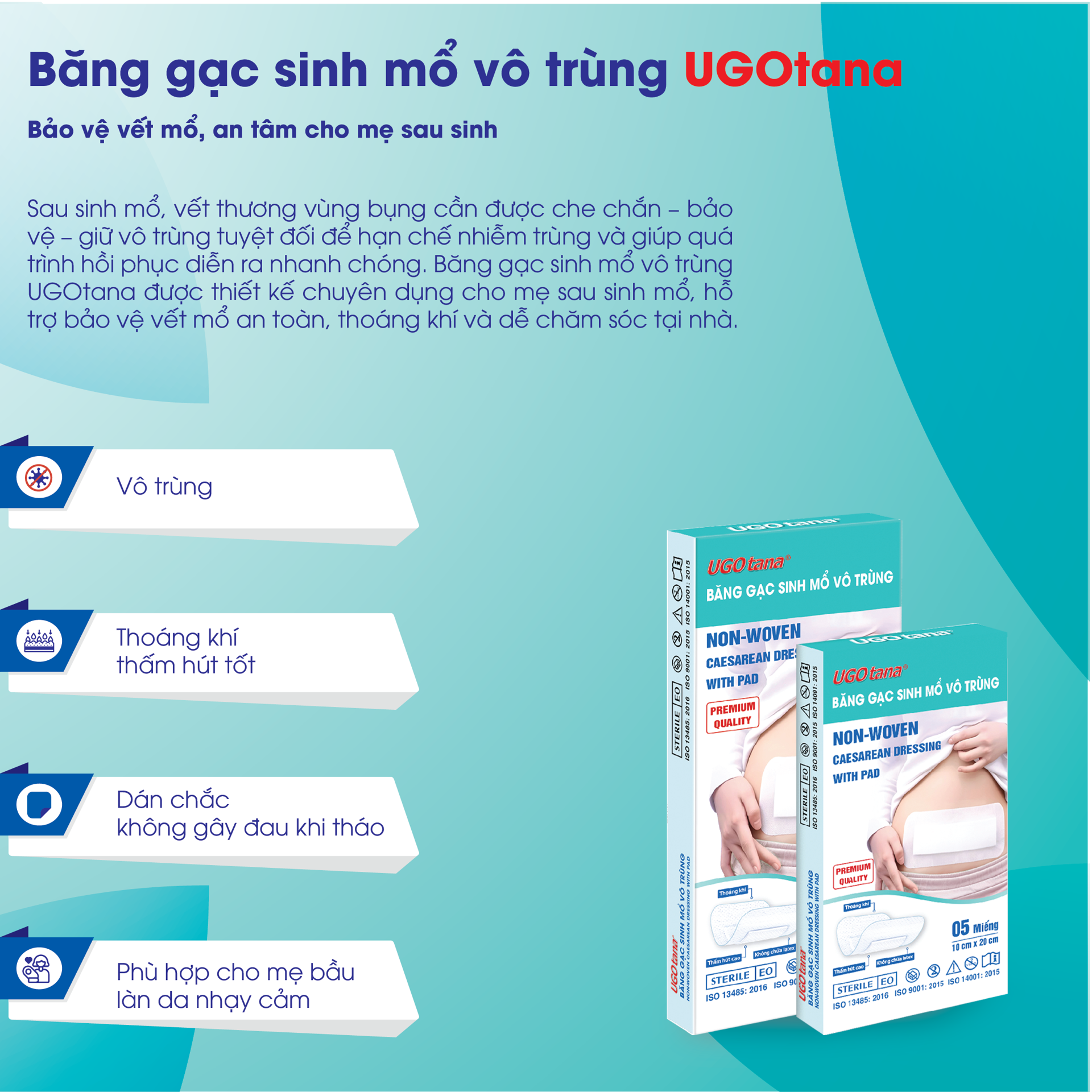Băng Gạc Sinh Mổ Vô Trùng Ugotana BH245147 1