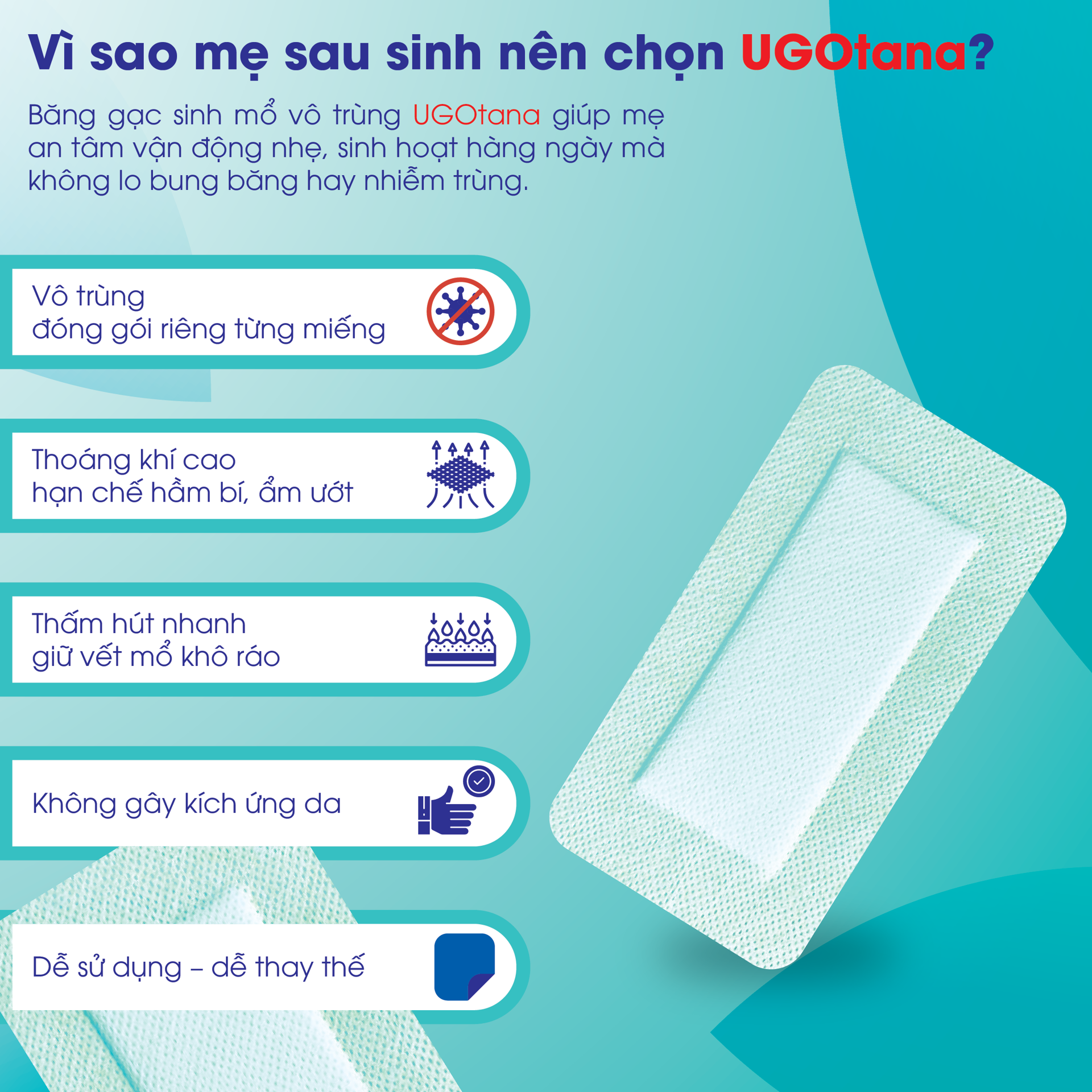 Băng Gạc Sinh Mổ Vô Trùng Ugotana BH245147 3