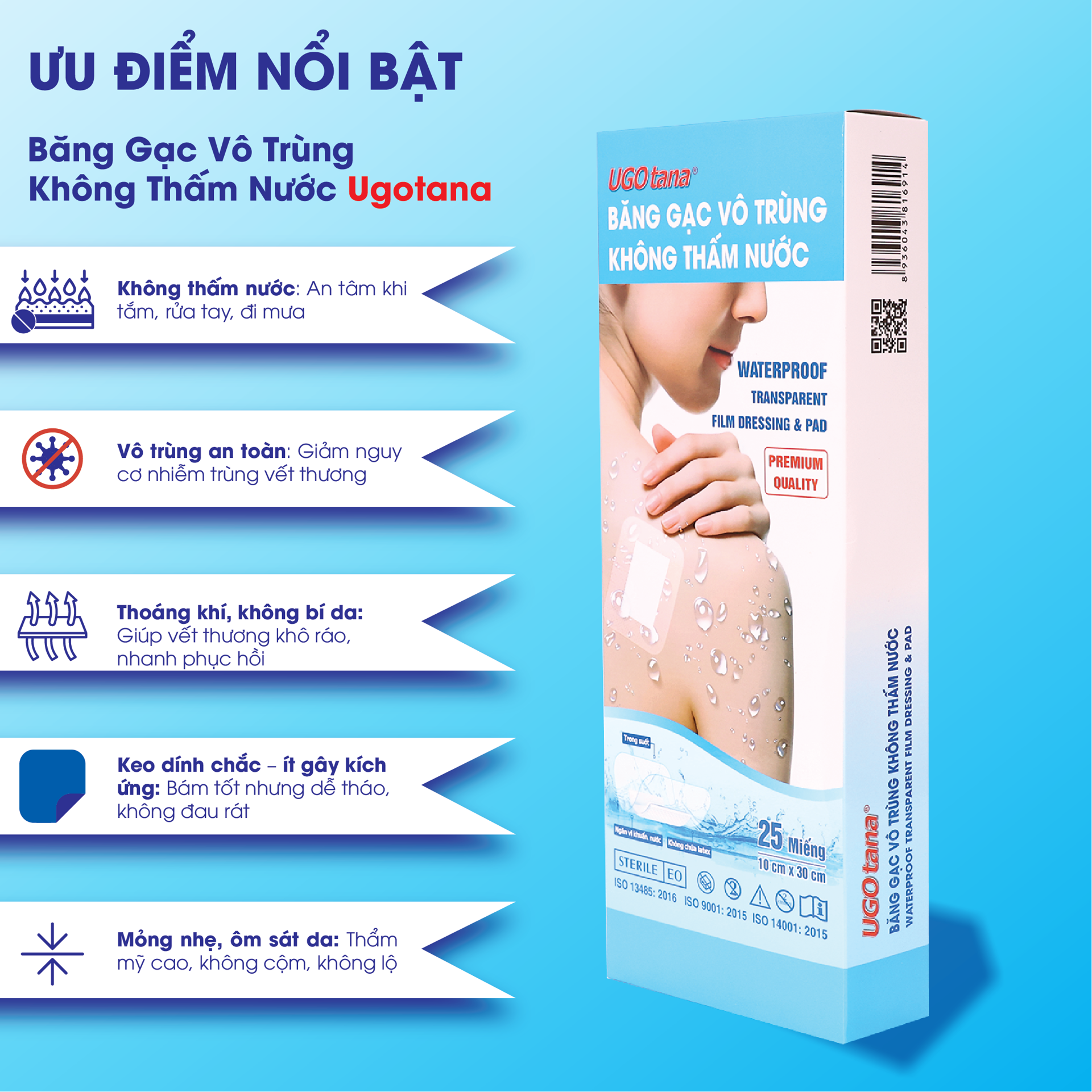 Băng Gạc Vô Trùng Không Thấm Nước Ugotana BH245144 1