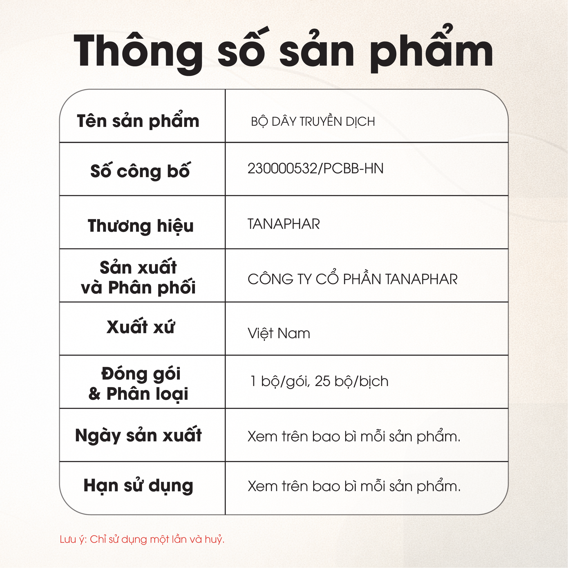 Dây truyền dịch Tanaphar BH245207 2