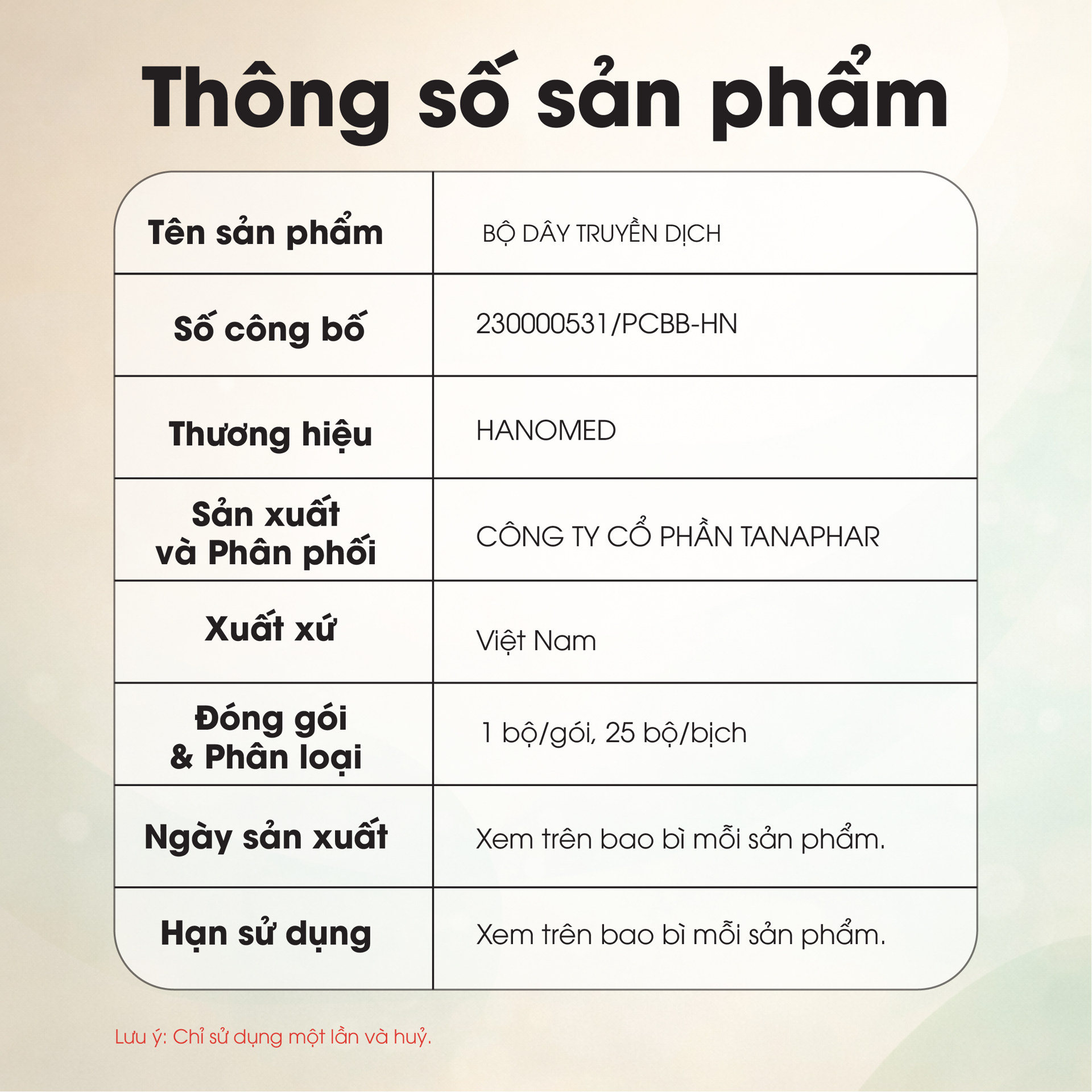 Dây truyền dịch Hanomed BH245206 2