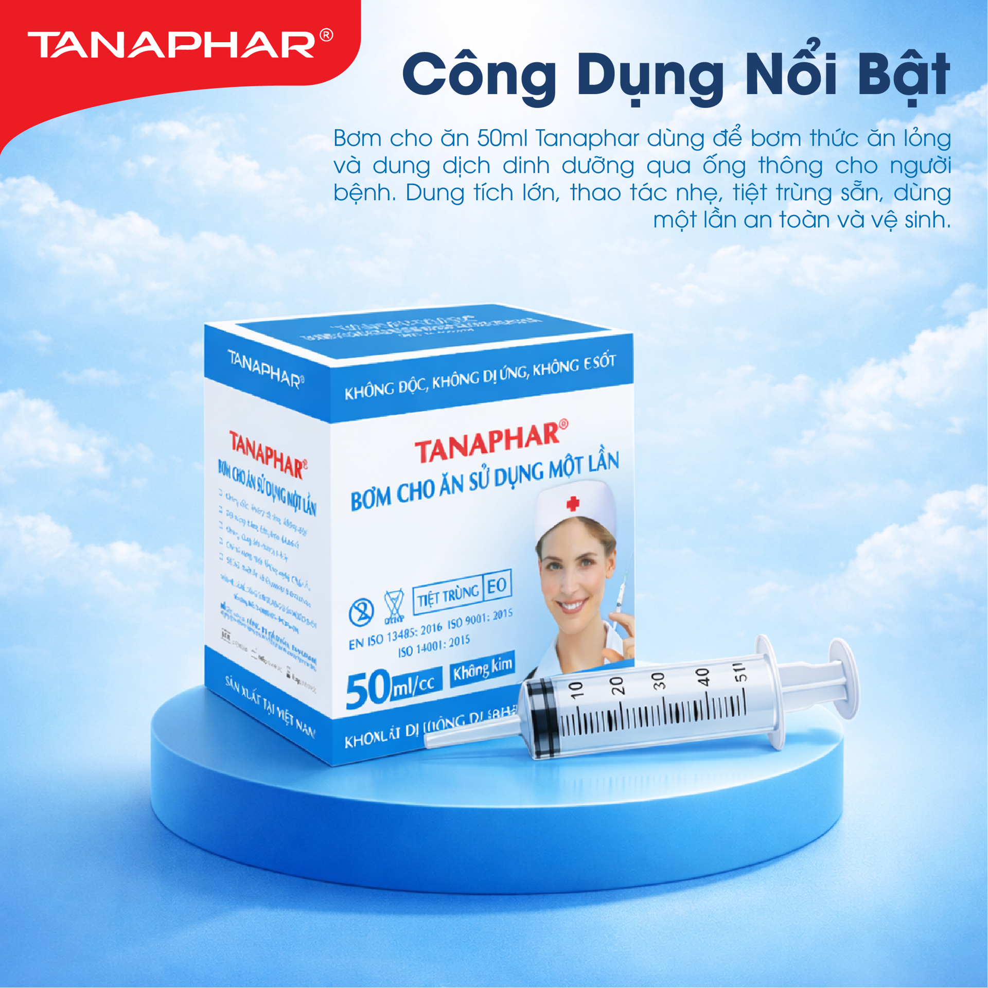 Bơm Cho Ăn Sử Dụng Một Lần 50ml/cc TANAPHAR BH245164 1