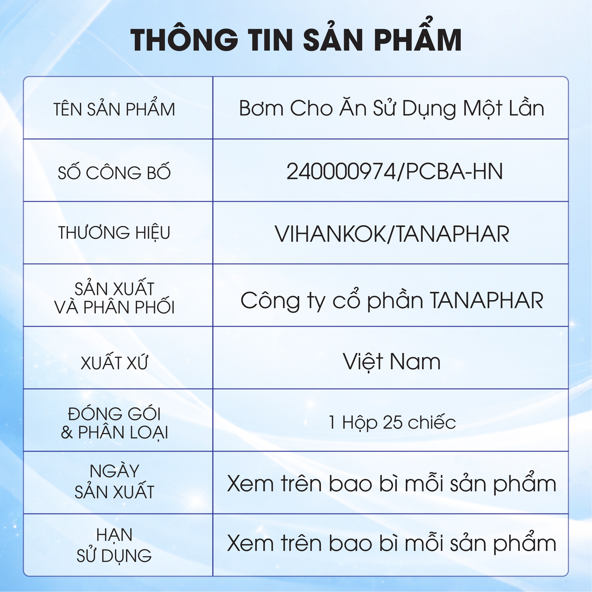 Bơm Cho Ăn Sử Dụng Một Lần 50ml/cc TANAPHAR BH245164 1