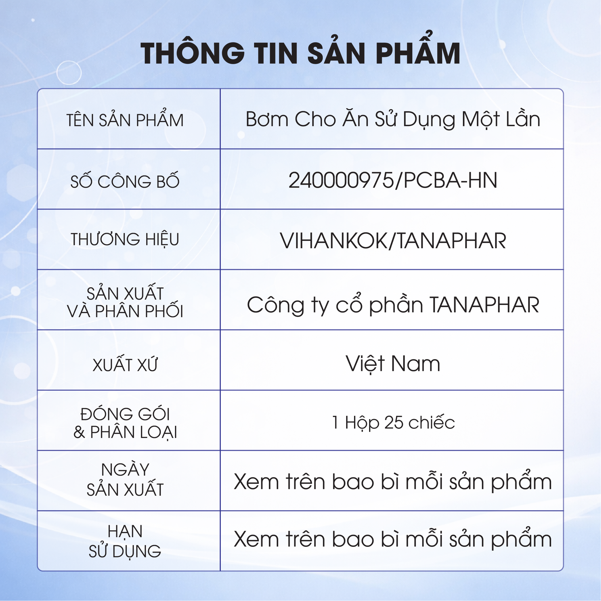Bơm Tiêm Cho Ăn Sử Dụng Một Lần 50ml/cc VIHANKOK BH245191 1