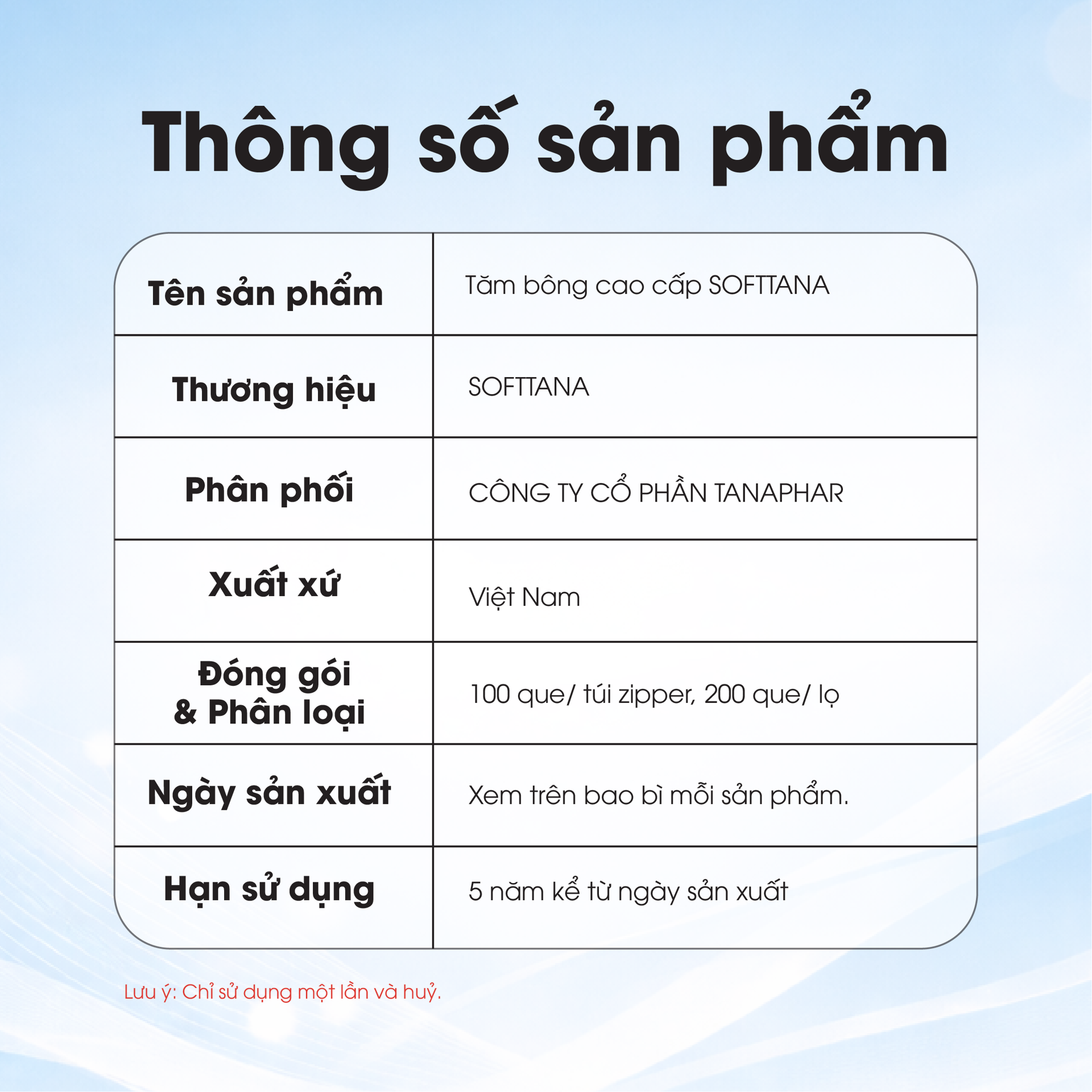 BÔNG VỆ SINH TAI MŨI SOFTTANA PREMIUM BH245208 2