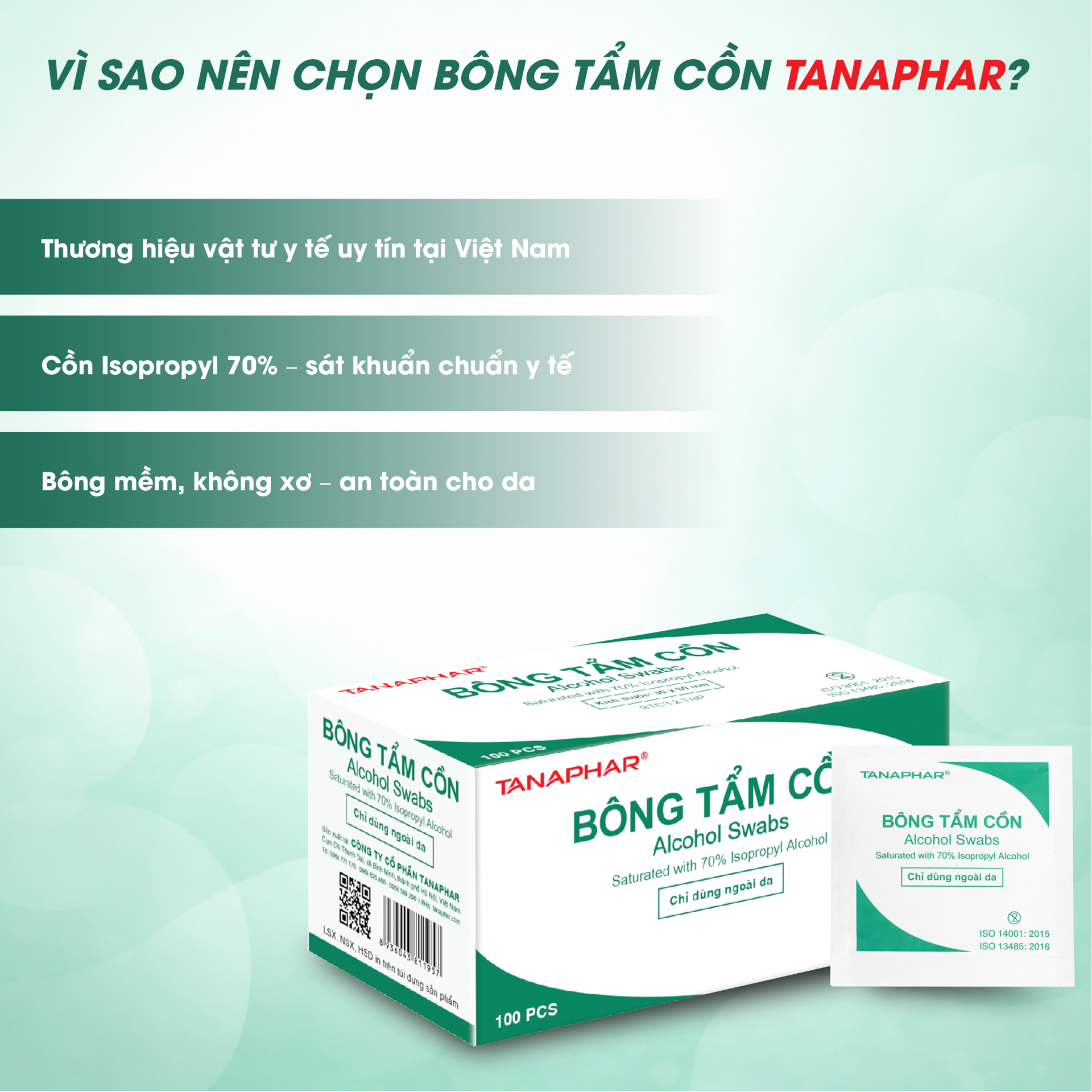 Bông tẩm cồn Tanaphar BH245149 1