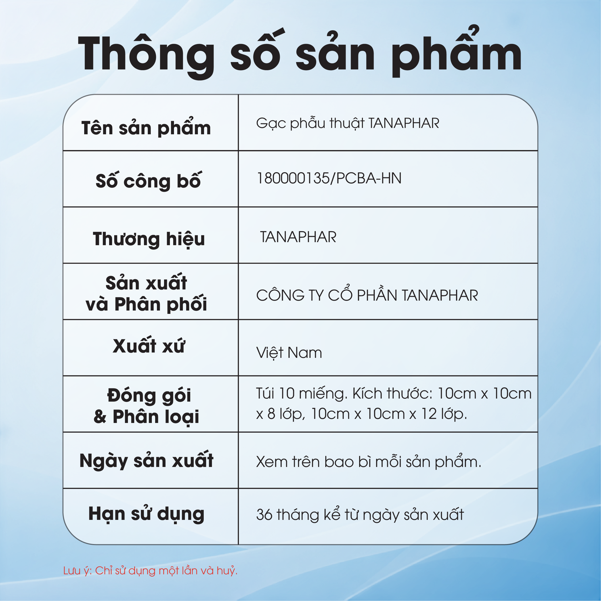 Gạc phẫu thuật BH245203 2