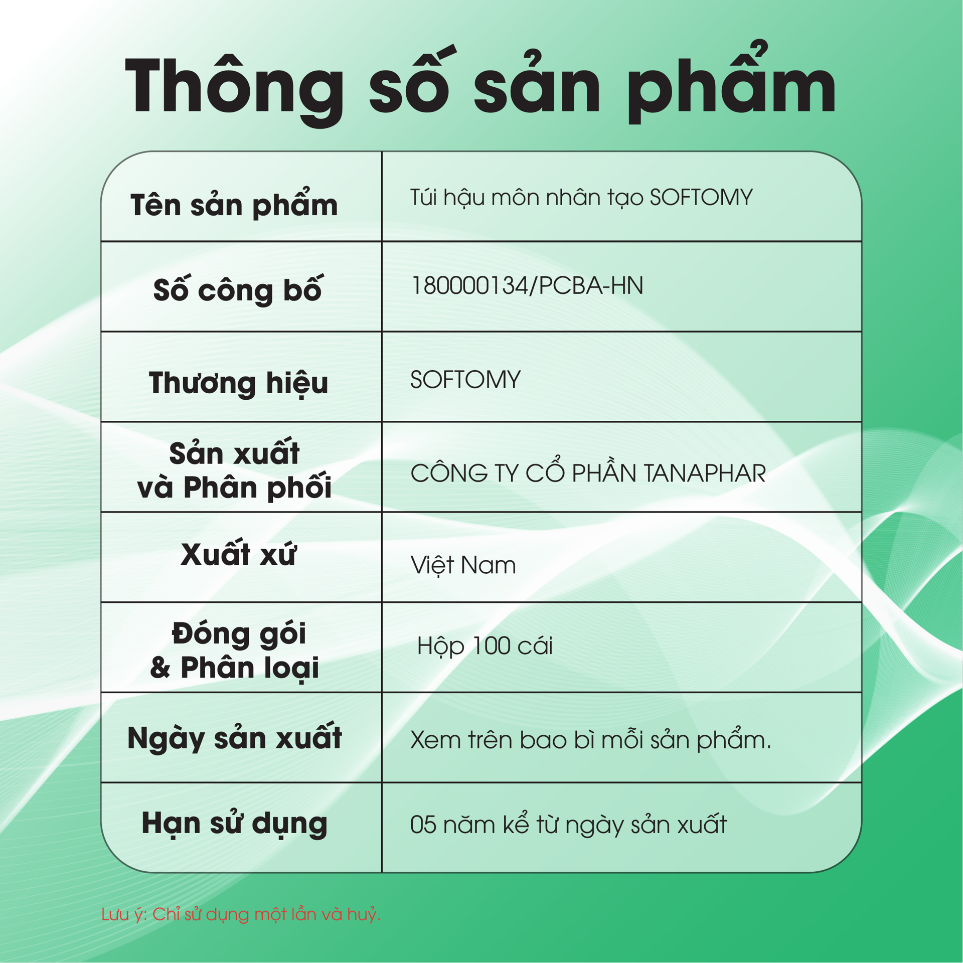 Túi Hậu Môn SOFTOMY BH245170 2