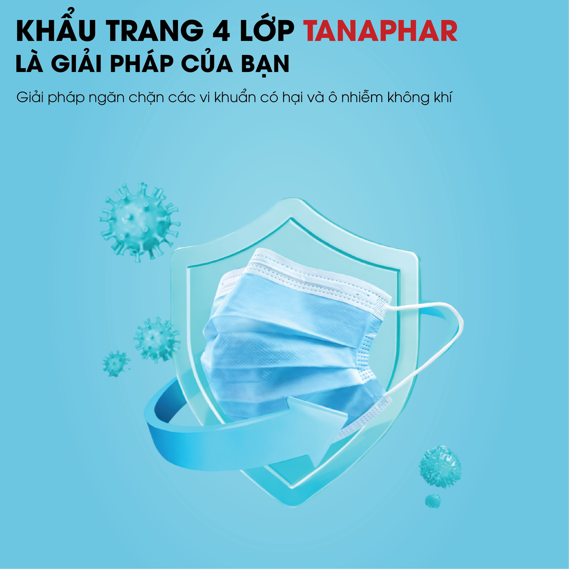 Khẩu Trang Y Tế 4 Lớp TANAPHAR - Hộp 50 chiếc BH245159 3