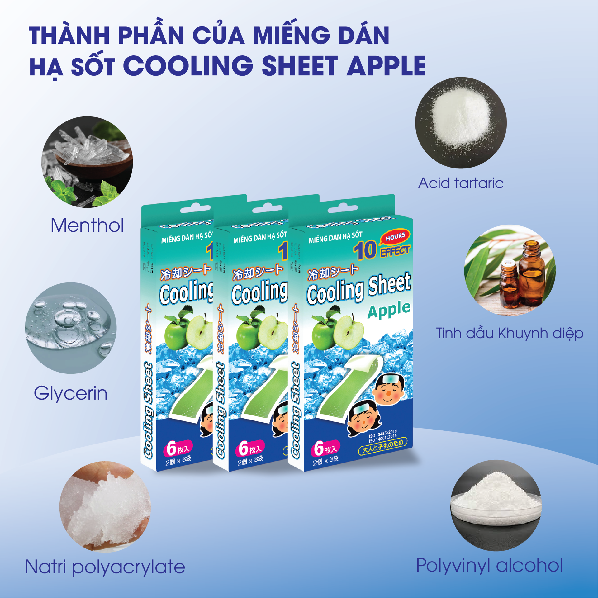 Miếng Dán Hạ Sốt COOLING SHEET APPLE TANAPHAR BH245152 1