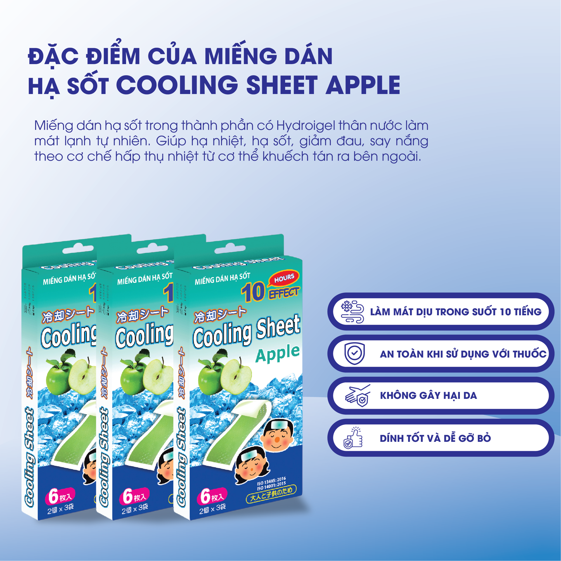 Miếng Dán Hạ Sốt COOLING SHEET APPLE TANAPHAR BH245152 1