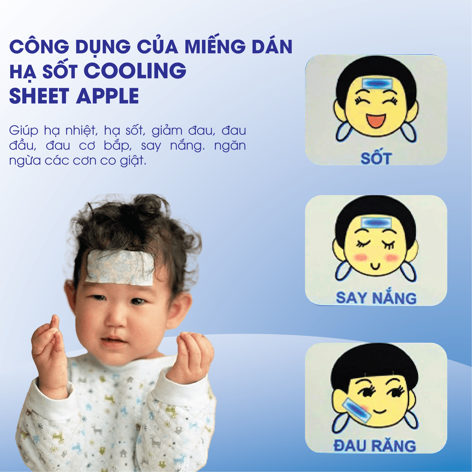 Miếng Dán Hạ Sốt COOLING SHEET APPLE TANAPHAR BH245152 2