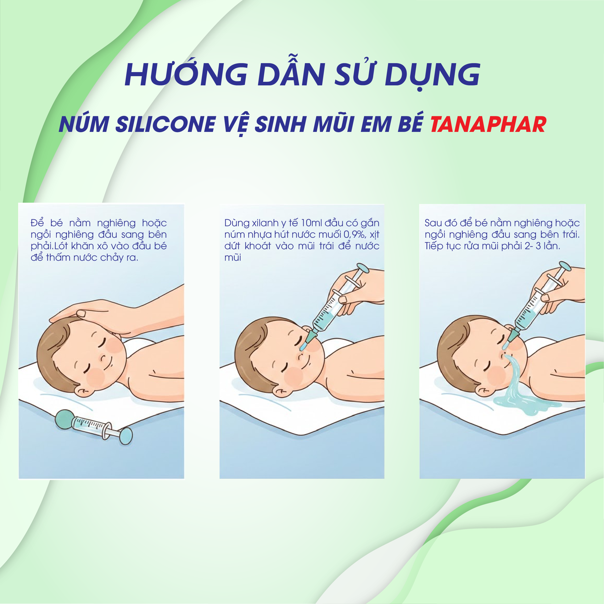 Núm Silicone Vệ Sinh Mũi Em Bé TANAPHAR BH245194 1