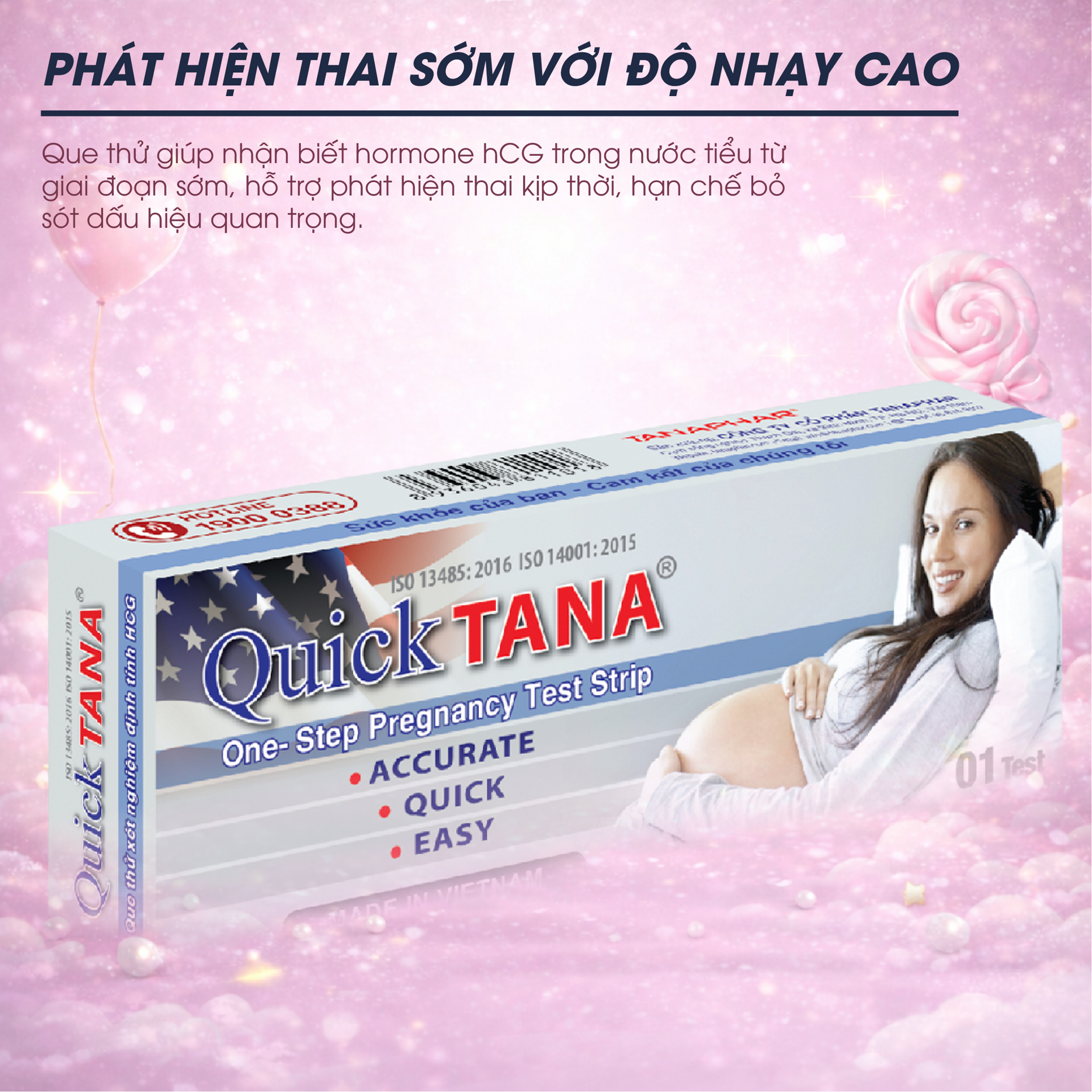 Combo 3 Que thử xét nghiệm định tính HCG - QUICKTANA BH245188 1