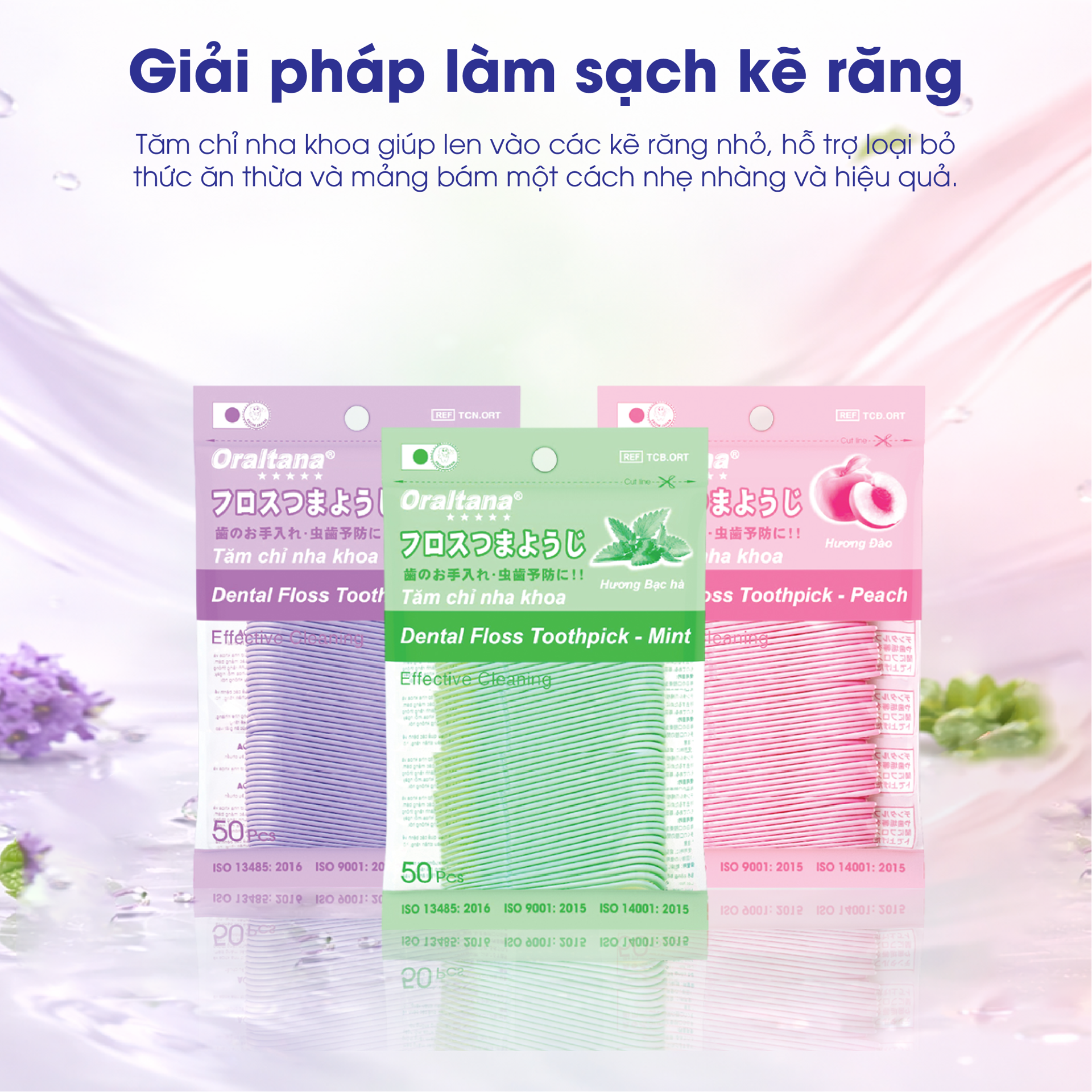 Tăm Chỉ Nha Khoa Oraltana túi 50 chiếc BH245174 2