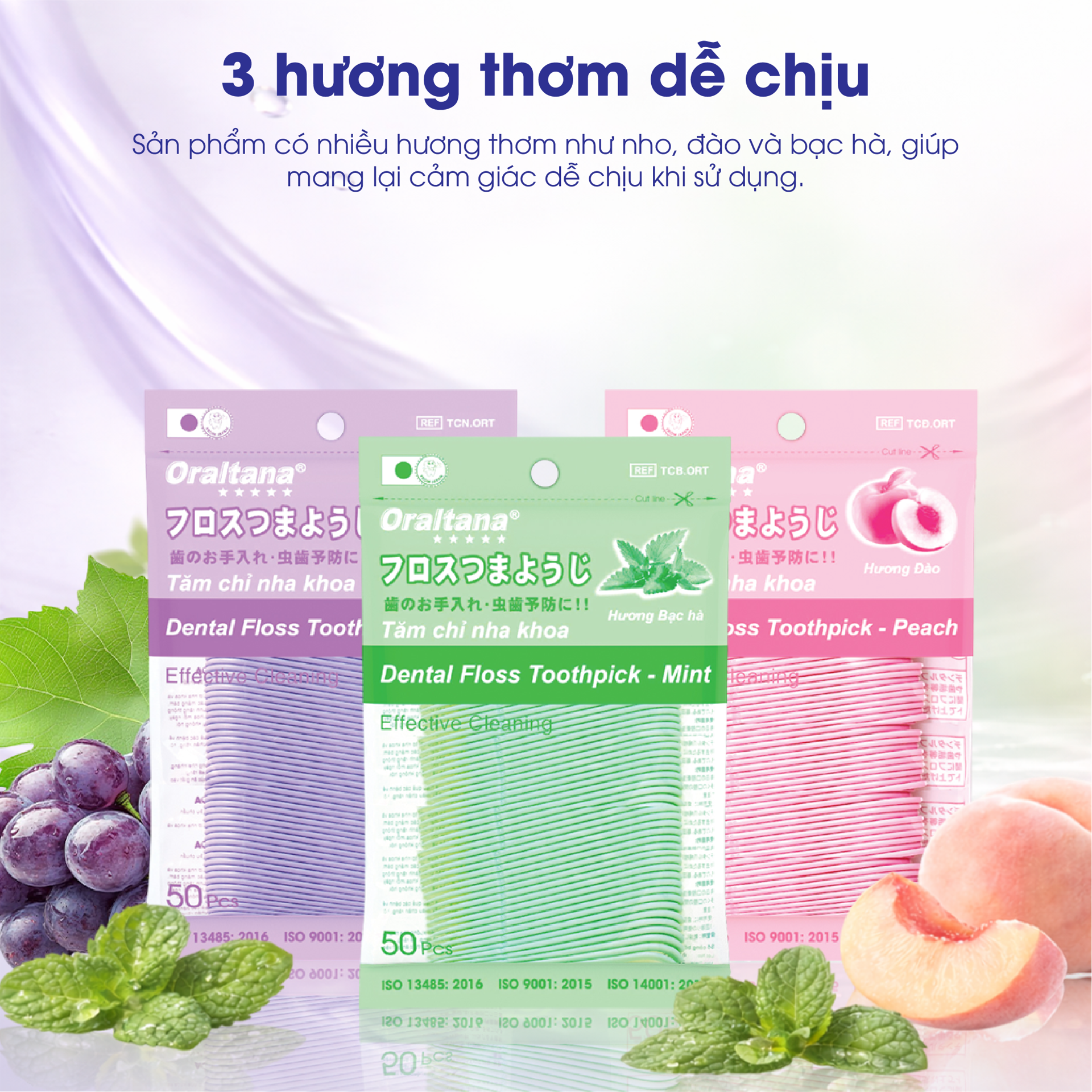 Tăm Chỉ Nha Khoa Oraltana túi 50 chiếc BH245174 6