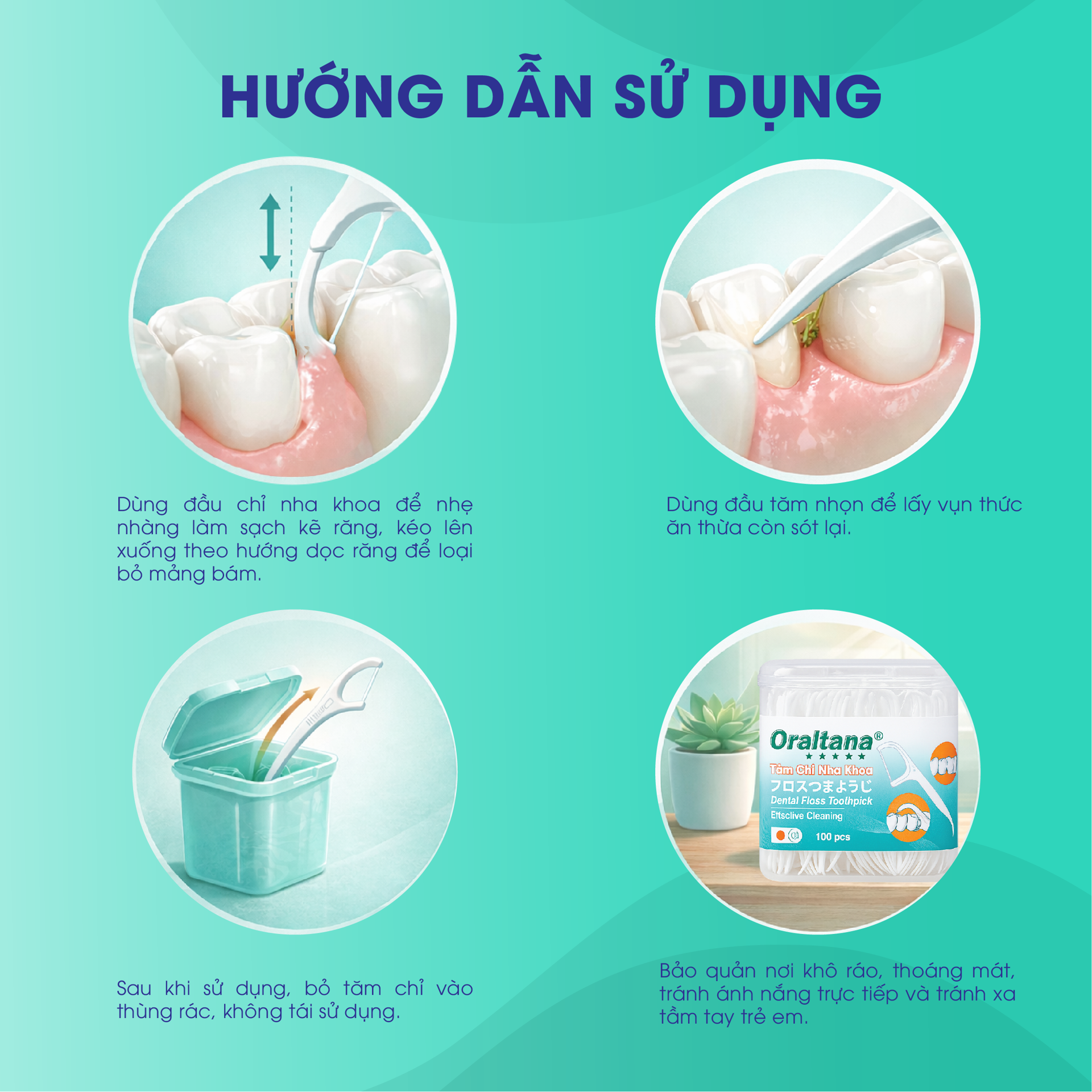 Tăm Chỉ Nha Khoa Oraltana Đạt Tiêu Chuẩn An Toàn Vệ Sinh BH245184 1